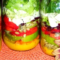 Apple-a-Day Mason Jar Salad with Pumpkin Vinaigrette